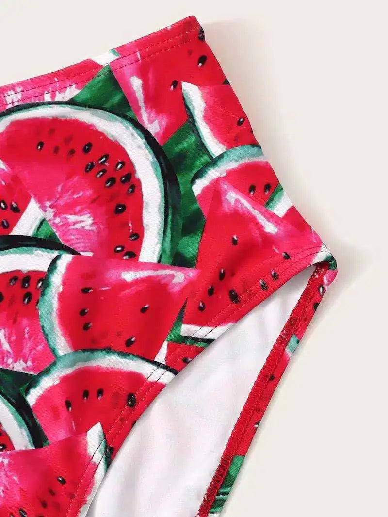 2025 New Watermelon Print Women's Bikini Swimsuit