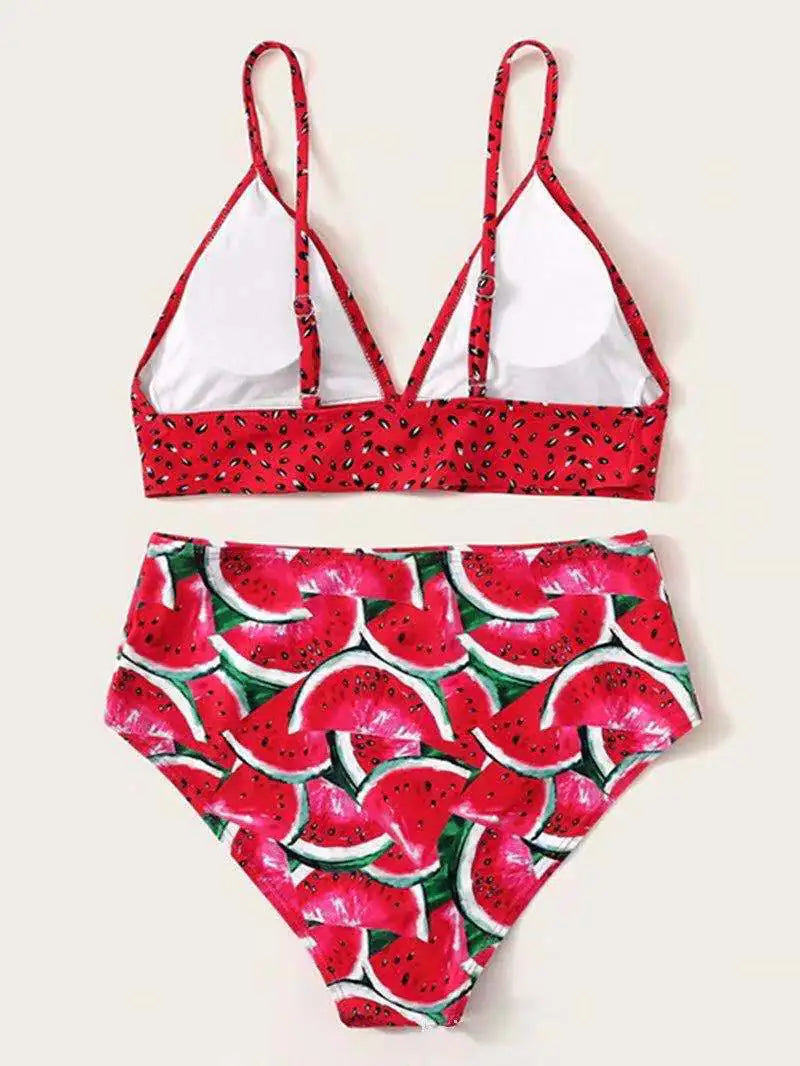 2025 New Watermelon Print Women's Bikini Swimsuit